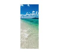 Stickers Mural Porte 3D Poster Autocollant Porte Trompe l'oeil Auto-adhésif Vinyle Affiche De Porte Stickers Photo Chambre Salle De Bain Papier Peint Art Décor 73x205 cm Mer