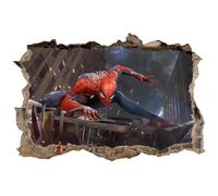 Stickers muraux 3D - Spiderman - réf 23829 - Papier adhésif - Couleurs vives - Chambre enfant