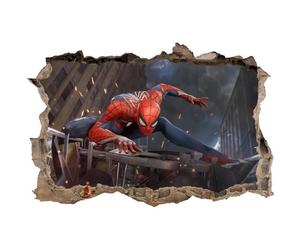 Stickers muraux 3D - Spiderman - réf 23829 - Papier adhésif - Couleurs vives - Chambre enfant