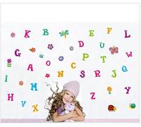 Stickers muraux Alphabet. Décoration murale Alphabet. Sticker mural avec alphabet. Alphabet pour la chambre d'un enfant. Papiers peints Décoration de pépinière. Sticker chambre de bébé.