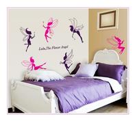 Stickers Muraux Amovibles Fées Des Fleurs Anges - Décoration Chambre D'Enfant