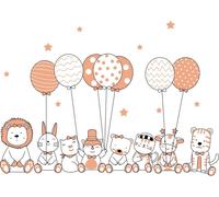 Stickers muraux – Animaux acrobates et ballons fantastiques – Autocollants – 165 x 110 cm