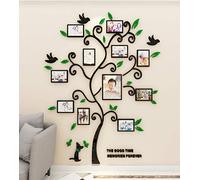 Stickers Muraux Arbre Cadre de Photo 3D DIY Mural Autocollants Arts Décoration de la Maison pour Chambre, Salon, Salle, Cadeau (Vert,XL)