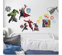 Stickers muraux - Avengers - 26 stickers - Vinyle - Multicolore - Enfant