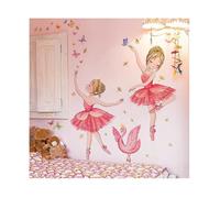 - Stickers muraux BALLERINE rose/rouge (119x75 cm) I Autocollant mural chambre fille deuse ballet prince OBJET DE DECORATION MURALE