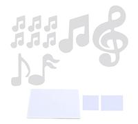 Stickers Muraux, Bricolage Miroir 3D Note de Musique Stickers Muraux Stickers Décoration de la Maison pour la Maison Salon Chambre Décoration de Fond(Argent)