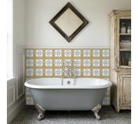Stickers Muraux Cuisine Gris Retro Maroc Credence Adhesive pour Cuisine Imperméable Dalle PVC Adhesive Murale pour Chambre Placard Stickers Muraux Salle de Bain 20x20 cm/ 5 pcs