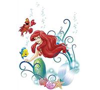 Stickers muraux de Komar - Disney Arielle - pièces, Bleu, Jaune, Vert, Rouge