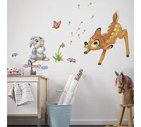 Stickers muraux de Komar - Disney Bambi - 17 pièces, Bleu, Marron, Gris, Orange, Rose