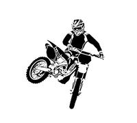 Stickers muraux de moto auto-adhésif Motocross autocollants moto art mural pvc vélo squeur