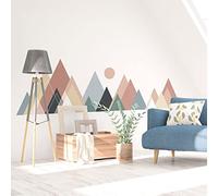 Sticker mural – Décoration de chambre à coucher/salon – Immense sticker mural représentant les montagnes scandinaves, Columbana – 120 x 180 cm