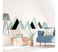Stickers muraux - Décoration Chambre Salon - Autocollant Sticker Mural géant Montagnes scandinaves ENNEDI - 110x165cm