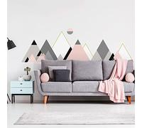 Sticker mural – Décoration de chambre à coucher/salon – Immense sticker mural représentant les montagnes scandinaves, LIVINGSTON – 100 x 150 cm