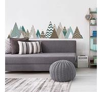 Sticker mural – Décoration de chambre à coucher/salon – Immense motif de montagnes scandinaves NEOVOLCANIK – 100 x 150 cm
