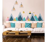 Stickers muraux - Décoration Chambre Salon - Autocollant Sticker Mural géant Montagnes scandinaves Tonga - 110x165cm