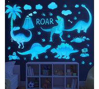 Stickers Muraux Dinosaure Autocollant Phosphorescent Dinosaure Fluorescents Stickers Dinosaures Autocollants Muraux Lumineux pour Enfant Garçons Fille Bébé Décoration Chambres Pépinière