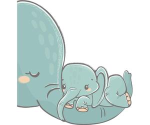 Stickers muraux – Éléphant et bébé – Autocollants – 165 x 110 cm