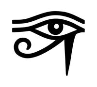 Stickers muraux en vinyle géométrie du sac œil d'Horus et design art de la géométrie du sac 54.6x61.1cm Amovible sans laisser de colle Noir