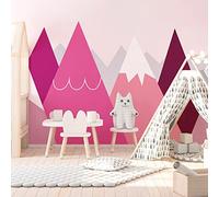 Stickers muraux Enfants - Décoration Chambre bébé - Autocollant Sticker Mural géant Enfant Montagnes scandinaves Anka - 110x165cm