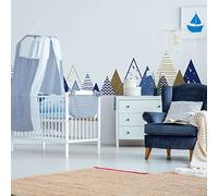 Stickers muraux pour chambre d'enfant – Décoration de chambre de bébé – Immense sticker mural avec motif de montagnes scandinaves de RIMKA – 90 x 155 cm