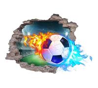 Stickers Muraux Football 3D Autocollant Mural Amovible Stickers Foot Chambre Garcon Poster Décoration Murale Chambre D'enfant Salon