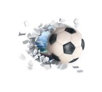 Stickers Muraux Football, 3D Autocollant Mural pour Chambre Garçon, Poster Football en Vinyle Decoration OBJET DE DECORATION MURALE