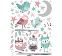 Stickers muraux – Hiboux et oiseaux chanteurs – Autocollants – 160 x 120 cm