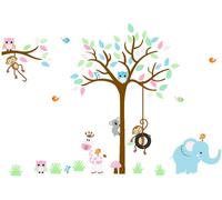 Stickers muraux – Magnifiques animaux de la jungle – Autocollants – 90 x 120 cm
