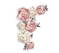 Stickers muraux motifs de fleurs de pivoine, Art Applique Décoration autocollant de fond pour la porte de la salle à manger chambre réfrigérateur