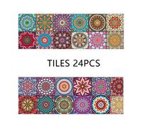 Stickers muraux - Non spécifié - 24pcs - PVC - 15x15cm - Décoration cuisine et salle de bain