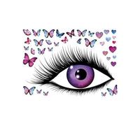 Stickers Muraux Oeil Et Papillons Taille Unique Violet