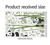 Stickers Muraux Panda Et Bambou Stickers Muraux Ours Animaliers Chambre D'enfant Nurserie