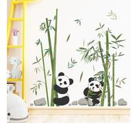 Stickers Muraux Panda Et Bambou Stickers Muraux Ours Animaliers Chambre D'enfant Nurserie