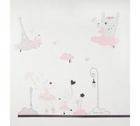 Stickers Muraux Petite Souris 70x50cm En Papier Rose