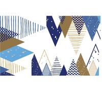 Stickers muraux pour chambre d'enfant – Décoration de chambre de bébé – Immense sticker mural avec motif de montagnes scandinaves de RIMKA – 90 x 155 cm