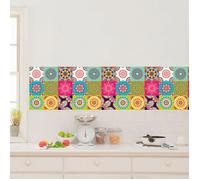 Stickers muraux - Sticker Mural Carrelage adhésif Cuisine Salle de Bain - 9 STICKERS CARRELAGES TANGO - 9stickers20x20cm