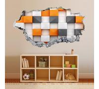 Stickers Muraux Stickers Muraux, Géométrie Tatouage muraux 3D brique, Mural pour décor d'art à la maison Décoration murale de plafond Décorations 70x122cm