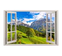 Stickers Muraux Stickers Muraux, Montagne Printemps Nature Tatouage muraux 3D brique, Mural pour décor d'art à la maison Décoration murale de plafond Décorations 45x79cm