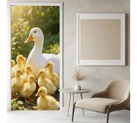 Stickers Porte 3D Canard Sticker Porte Trompe l'oeil Animal Papier Peint Auto Adhésif, PVC Imperméable Poster Autocollants pour Salon Cuisine Chambre Salle de Bain 95 x 210 cm I1245