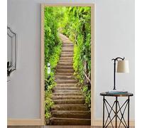 Stickers Porte Escaliers Poster Porte Trompe L'oeil, Effect 3D Paysage Naturel Autocollant, Auto-Adhésif Papier Peint Mural Chambre Salon Mur Décoration Art Sticker Muraux 80x200 cm m9862