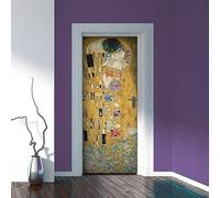 Stickers porte Klimt Application facile et sans bulles, revêtements de porte Ajustable décorations de porte ideal renovation porte