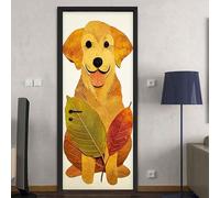Stickers Porte Vert Olivier Rouge Habillage Porte Interieure 2x47.5x215