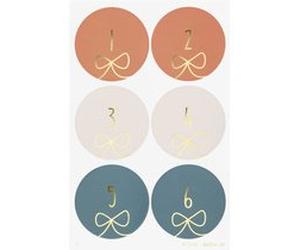 Stickers pour calendrier de l'Avent 'STARS GOLD'
