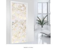 Stickers pour porte - Lumaléa - 3617689770246 - Feuilles - Adhésif MAT - Largeur 73 x Hauteur 205 cm