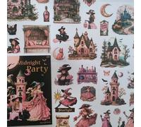 Stickers pour scrapbooking Accessoires pour Bullet Journal, Thème Gothique Halloween pour la Décoration, Journaling, Album Photo, Blocs-Notes, Ordinateur, Scrapbooking (Nuit d'Halloween)