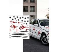 Stickers pour voiture - FIESTAS GUIRCA - Impacts de balle et traces de sang - Noir - 70x80 cm - Auto-adhésif