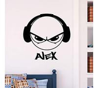 Stickers Prénom Personnalisé | Sticker Autocollant Nom Personnalisable - Décoration Murale Chambre Enfant | 2 Planches de 20 x 30 cm et 50 x 30 cm - Noir - à Personnaliser vous-même