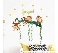 Stickers Prénom Personnalisé | Sticker Autocollant Nom Personnalisable - Décoration Murale Chambre Enfant | 2 Planches de 20 x 40 cm et 45 x 30 cm - Multicouleur