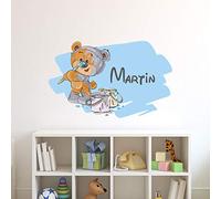 Stickers Prénom Personnalisé | Sticker Autocollant Nom Personnalisable - Décoration Murale Chambre Enfant | 2 Planches de 25 x 40 cm et 40 x 25 cm - Multicouleur