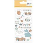 Stickers Puffy Mes jolies comptines - Voiture - 20 pcs Multicolore G